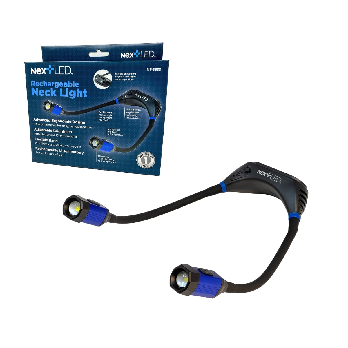 NextLED NT-6633 Heavy Duty Rechargeable Neck Light with Magnetic
